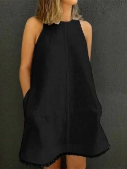 Women's Casual Dress Cotton Linen Dress White Dress Mini Dress Cotton Blend Casual Outdoor Daily Vacation Crew Neck Pocket Sleeveless Summer Spring 2023 Loose Fit Black White Yellow Pure Color S M L 9 Women's Casual Dress Cotton Linen Dress White Dress Mini Dress Cotton Blend Casual Outdoor Daily Vacation Crew Neck Pocket Sleeveless Summer Spring 2023 Loose Fit Black White Yellow Pure Color S M L -HAYz Clothing Shop txufxu1680163648896