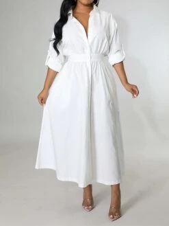 Women's Shirt Dress Casual Dress Swing Dress Maxi Long Dress Outdoor Daily Vacation Cotton And Linen Fashion Casual Shirt Collar Button Rolled Cuff Long Sleeve Spring Fall Winter 2023 Slim Black 26 Women's Shirt Dress Casual Dress Swing Dress Maxi Long Dress Outdoor Daily Vacation Cotton And Linen Fashion Casual Shirt Collar Button Rolled Cuff Long Sleeve Spring Fall Winter 2023 Slim Black -HAYz Clothing Shop tyidlv1695027663621