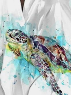 Women's Shirt Dress Casual Dress Shift Dress Midi Dress Outdoor Daily Date Polyester Classic Modern Shirt Collar Split Print Long Sleeve Summer Spring Fall 2023 Loose Fit White Blue Animal Butterfly -HAYz Clothing Shop ubvbzj1677234642615