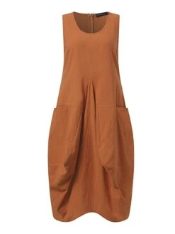 Women's Cotton Linen Dress Casual Dress Midi Dress Cotton Blend Basic Classic Outdoor Daily U Neck Pocket Sleeveless Summer Spring 2023 Regular Fit ArmyGreen Navy Blue Orange Pure Color S M L XL 2XL 10 Women's Cotton Linen Dress Casual Dress Midi Dress Cotton Blend Basic Classic Outdoor Daily U Neck Pocket Sleeveless Summer Spring 2023 Regular Fit ArmyGreen Navy Blue Orange Pure Color S M L XL 2XL -HAYz Clothing Shop ucprih1678262532497