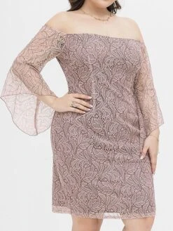 Women's Plus Size Party Dress Lace Dress Cocktail Dress Midi Dress Pink Long Sleeve Pure Color Lace Spring Fall Winter Off Shoulder Fashion Birthday Wedding Guest Vacation 2023 XL XXL 3XL 4XL 15 Women's Plus Size Party Dress Lace Dress Cocktail Dress Midi Dress Pink Long Sleeve Pure Color Lace Spring Fall Winter Off Shoulder Fashion Birthday Wedding Guest Vacation 2023 XL XXL 3XL 4XL -HAYz Clothing Shop uglblz1693535467836