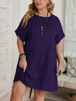 Women‘s Plus Size Curve Casual Dress T Shirt Dress Tee Dress Shift Dress Solid Color Midi Dress Short Sleeve Crew Neck Basic Daily Black Red Spring Summer L 3XL 4XL 5XL 6XL 35 Women‘s Plus Size Curve Casual Dress T Shirt Dress Tee Dress Shift Dress Solid Color Midi Dress Short Sleeve Crew Neck Basic Daily Black Red Spring Summer L 3XL 4XL 5XL 6XL -HAYz Clothing Shop ulyagr1672223219437
