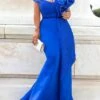 Women‘s Plus Size Curve Party Dress Color Block Off Shoulder Short Sleeve Spring Fall Stylish Prom Dress Maxi Long Dress Party Vacation Dress Sequin Dress