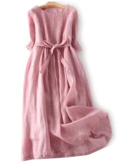 Women's Casual Dress A Line Dress Midi Dress Polyester Fashion Daily Outdoor Daily Vacation Crew Neck Ruched Tie Belt Long Sleeve Fall Winter Autumn 2023 Loose Fit Yellow Pink Purple Plain M L XL 2XL 16 Women's Casual Dress A Line Dress Midi Dress Polyester Fashion Daily Outdoor Daily Vacation Crew Neck Ruched Tie Belt Long Sleeve Fall Winter Autumn 2023 Loose Fit Yellow Pink Purple Plain M L XL 2XL -HAYz Clothing Shop upsguj1693904173245