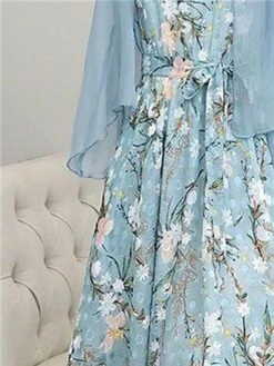 Women's Two Piece Dress Set Print Dress Outdoor Daily Modern Casual Lace Up Ruched Midi Dress V Neck Long Sleeve Floral Regular Fit Black Pink Blue Summer Spring M L XL XXL XXXL -HAYz Clothing Shop uqdray1678430836003
