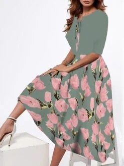 Women's Two Piece Dress Set Casual Dress Tank Dress Outdoor Daily Fashion Streetwear Print Midi Dress Strap Half Sleeve Floral Loose Fit Pink Dark Pink Peach Summer Spring S M L XL XXL 9 Women's Two Piece Dress Set Casual Dress Tank Dress Outdoor Daily Fashion Streetwear Print Midi Dress Strap Half Sleeve Floral Loose Fit Pink Dark Pink Peach Summer Spring S M L XL XXL -HAYz Clothing Shop urxnsy1687319834348