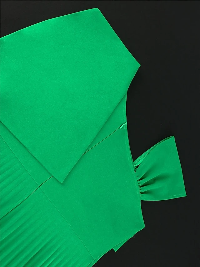 Women‘s Plus Size Curve Party Dress Cocktail Dress Wedding Guest Dress Midi Dress Purple Green Short Sleeve Pure Color Pleated Summer Spring Fall V Neck Fashion Wedding Guest Vacation Summer Dress 6 Women‘s Plus Size Curve Party Dress Cocktail Dress Wedding Guest Dress Midi Dress Purple Green Short Sleeve Pure Color Pleated Summer Spring Fall V Neck Fashion Wedding Guest Vacation Summer Dress - Image 6