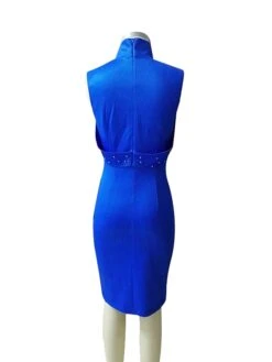 Women‘s Plus Size Curve Party Dress Solid Color Turtleneck Sequins Sleeveless Spring Fall Sequins Prom Dress Maxi Long Dress Party Dress Sheath Dress Split -HAYz Clothing Shop utruco1647514475572