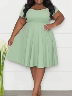 Women‘s Plus Size Curve Casual Dress A Line Dress Solid Color Midi Dress Short Sleeve Ruched Square Neck Fashion Outdoor Black Pink Summer Spring XL XXL 3XL 4XL 5XL 15 Women‘s Plus Size Curve Casual Dress A Line Dress Solid Color Midi Dress Short Sleeve Ruched Square Neck Fashion Outdoor Black Pink Summer Spring XL XXL 3XL 4XL 5XL -HAYz Clothing Shop uwdgux1678870578561