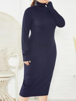 Women's Plus Size Curve Casual Dress Sweater Dress Bodycon Plain Midi Dress Long Sleeve Turtleneck Fashion Daily Black Wine Fall Winter XL XXL 3XL 4XL 5XL 38 Women's Plus Size Curve Casual Dress Sweater Dress Bodycon Plain Midi Dress Long Sleeve Turtleneck Fashion Daily Black Wine Fall Winter XL XXL 3XL 4XL 5XL -HAYz Clothing Shop uxfuvy1694151473363