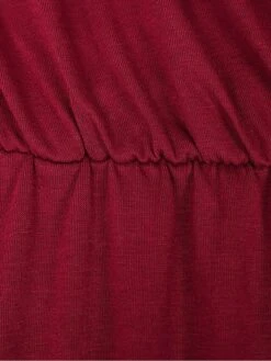 Women's Plus Size Curve Casual Dress Sheath Dress Black Dress Plain Midi Dress Long Sleeve Lace Up Ruched V Neck Fashion Outdoor Black Red Fall Winter XL XXL 3XL 4XL 5XL -HAYz Clothing Shop uyrbrp1695095470730