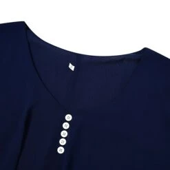 Women‘s Plus Size Curve Work Dress Holiday Dress Swing Dress Classic Holiday Date Vacation Midi Dress Ruched Mesh V Neck Half Sleeve Solid Color Plain Regular Fit Wine Dark Blue Fall Winter -HAYz Clothing Shop vdfagn1669285569073