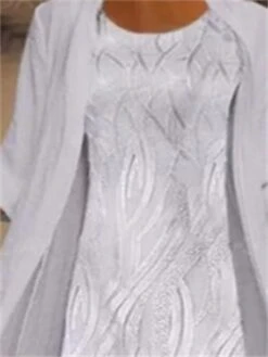 Women's Casual Dress Two Piece Dress Shift Dress Long Dress Maxi Dress Grey Long Sleeve Pure Color Fake Two Piece Summer Spring Crew Neck Fashion Vacation 2023 S M L XL 2XL -HAYz Clothing Shop vdjkag1672050682362