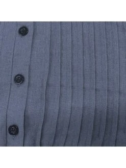 Women's Casual Dress Cotton Linen Dress Swing Dress Midi Dress Cotton Blend Fashion Basic Outdoor Daily Vacation Split Neck Button Pocket Short Sleeve Summer Spring 2023 Regular Fit Blue Plain S M L -HAYz Clothing Shop vdqsls1695265894203