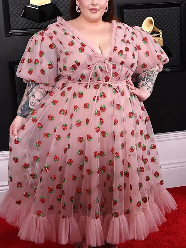 Women‘s Plus Size Curve Holiday Dress Print V Neck Print Half Sleeve Fall Spring Prom Dress Maxi Long Dress Party Daily Dress Graphic 3 Women‘s Plus Size Curve Holiday Dress Print V Neck Print Half Sleeve Fall Spring Prom Dress Maxi Long Dress Party Daily Dress Graphic - Image 3