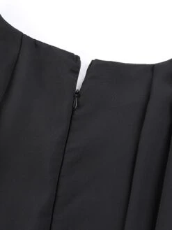 Women‘s Plus Size Curve Work Dress Chiffon Dress Swing Dress Fashion Midi Dress Layered Fake Two Piece Crew Neck 3/4 Length Sleeve Plain Regular Fit Black Red Navy Blue Summer Spring -HAYz Clothing Shop vlnzzv1691042505902