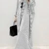 Women‘s Casual Dress Shirt Dress Cotton Dress Shift Dress Maxi Long Dress Cotton Basic Casual Outdoor Winter Dress Daily Shirt Collar Button Split Long Sleeve Summer Winter Fall Spring 2023