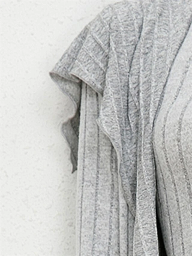 Women's Two Piece Dress Set Casual Dress Sheath Dress Home Daily Fashion Streetwear Split Midi Dress Stand Collar Long Sleeve Plain Slim Black Army Green Gray Fall Winter S M L XL XXL 6 Women's Two Piece Dress Set Casual Dress Sheath Dress Home Daily Fashion Streetwear Split Midi Dress Stand Collar Long Sleeve Plain Slim Black Army Green Gray Fall Winter S M L XL XXL - Image 6