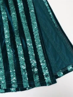 Women‘s Plus Size Curve Wedding Guest Party Dress Velvet Dress Sequin Dress Solid Color V Neck Long Sleeve Fall Winter Stylish Elegant Maxi Long Dress Party Date Dress -HAYz Clothing Shop votjuy1662368805631