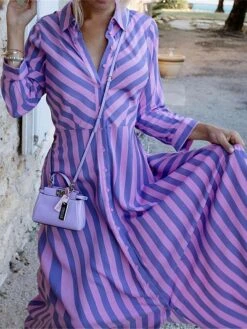 Women's Shirt Dress Casual Dress Swing Dress Maxi Long Dress Outdoor Daily Vacation Polyester Fashion Elegant Shirt Collar Button Print Long Sleeve Summer Spring Fall 2023 Regular Fit Yellow Purple 15 Women's Shirt Dress Casual Dress Swing Dress Maxi Long Dress Outdoor Daily Vacation Polyester Fashion Elegant Shirt Collar Button Print Long Sleeve Summer Spring Fall 2023 Regular Fit Yellow Purple -HAYz Clothing Shop vsjswg1689583849956