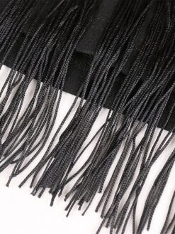 Women‘s Plus Size Curve Prom Dress Party Dress Fringe Dress Long Dress Maxi Dress Black Blue Short Sleeve Pure Color Tassel Fringe Summer Spring Fall Crew Neck Fashion Wedding Guest Vacation -HAYz Clothing Shop vuavod1690945388736