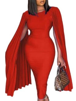 Women‘s Plus Size Curve Party Dress Solid Color Crew Neck Ruched Long Sleeve Winter Fall Casual Prom Dress Party Daily Dress Sheath Dress Long Dress Maxi Dress -HAYz Clothing Shop vuijlg1629964237453
