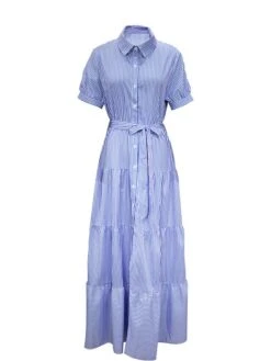 Women's Shirt Dress Casual Dress Swing Dress Maxi Long Dress Outdoor Daily Vacation Polyester Fashion Modern Shirt Collar Ruffle Button Short Sleeve Summer Spring 2023 Regular Fit Blue Purple Green 17 Women's Shirt Dress Casual Dress Swing Dress Maxi Long Dress Outdoor Daily Vacation Polyester Fashion Modern Shirt Collar Ruffle Button Short Sleeve Summer Spring 2023 Regular Fit Blue Purple Green -HAYz Clothing Shop vxkfdf1689593659128
