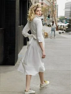 Women's Casual Dress Cotton Linen Dress Swing Dress Midi Dress Cotton Blend Fashion Modern Outdoor Daily Shirt Collar Button Pocket Half Sleeve Summer Spring Fall 2023 Regular Fit Rose Red Plain S M -HAYz Clothing Shop wacuza1684377599778