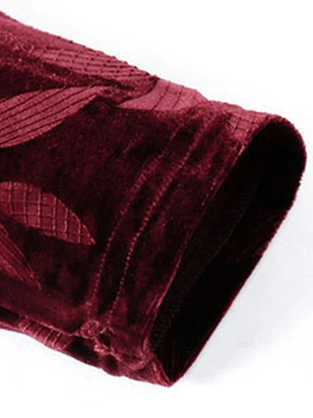 Women's Plus Size Party Dress Velvet Dress Cocktail Dress Midi Dress Black Wine Purple Long Sleeve Leaf Pocket Spring Fall Winter V Neck Fashion Winter Dress Wedding Guest Birthday Loose Fit 2023 XL 14 Women's Plus Size Party Dress Velvet Dress Cocktail Dress Midi Dress Black Wine Purple Long Sleeve Leaf Pocket Spring Fall Winter V Neck Fashion Winter Dress Wedding Guest Birthday Loose Fit 2023 XL - Image 14