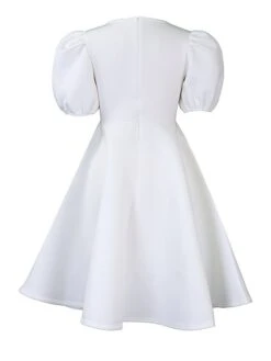 Women‘s Plus Size Curve Flattering Dresses Elegant Apple Shaped Dress Wedding Guest Party Dress Sheath Dress Solid Color Midi Dress Short Sleeve Crew Neck Fashion Party Black White Spring Summer Dress -HAYz Clothing Shop wbpjzf1676979035973