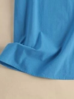 Women's Casual Dress Cotton Linen Dress Shift Dress Maxi Long Dress Cotton Basic Classic Outdoor Daily Vacation V Neck Pocket Short Sleeve Summer Spring 2023 Loose Fit Sky Blue Orange Brown Plain S M -HAYz Clothing Shop wiinyw1690357250530