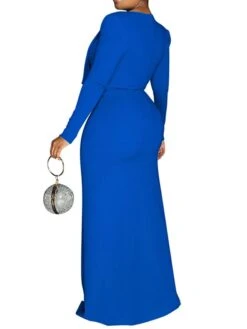 Women's Party Dress Dress Set Two Piece Dress Long Dress Maxi Dress Black White Yellow Long Sleeve Pure Color Sequins Summer Spring V Neck Party Party Winter Dress Fall Dress Slim 2023 S M L XL 2XL -HAYz Clothing Shop wjhohh1659594445425