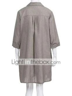 Women's Shirt Dress Cotton Linen Dress Shift Dress Mini Dress Cotton And Linen Daily Vacation Shirt Collar Pocket 3/4 Length Sleeve Summer Spring Fall 2023 Loose Fit Black Pink Green Pure Color S M L 17 Women's Shirt Dress Cotton Linen Dress Shift Dress Mini Dress Cotton And Linen Daily Vacation Shirt Collar Pocket 3/4 Length Sleeve Summer Spring Fall 2023 Loose Fit Black Pink Green Pure Color S M L -HAYz Clothing Shop wpkuxg1695214444257