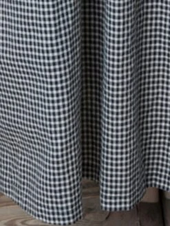 Women's Casual Dress Swing Dress A Line Dress Long Dress Maxi Dress Cotton Basic Casual Outdoor Daily Weekend Crew Neck Pocket Long Sleeve Spring Fall Loose Fit Black Plaid M L XL XXL -HAYz Clothing Shop wsjoit1672995455090