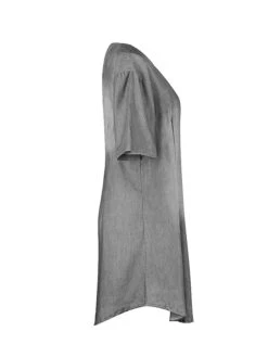 Women‘s Plus Size Curve Denim Dress Casual Dress Shift Dress Gradient Midi Dress Short Sleeve Crew Neck Fashion Daily Black Blue Summer Spring L XL XXL 3XL -HAYz Clothing Shop wturys1677490625797