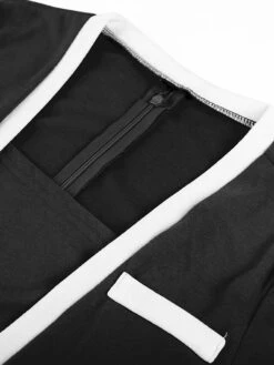 Women's Work Dress Sheath Dress Church Dress Midi Dress Black Dusty Blue 3/4 Length Sleeve Pure Color Fake Two Piece Spring Fall Winter Square Neck Modern Winter Dress Office Fall Dress 2023 S M L XL -HAYz Clothing Shop wweavi1693280877874