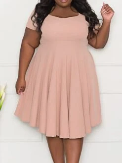 Women‘s Plus Size Curve Casual Dress A Line Dress Solid Color Midi Dress Short Sleeve Ruched Square Neck Fashion Outdoor Black Pink Summer Spring XL XXL 3XL 4XL 5XL 13 Women‘s Plus Size Curve Casual Dress A Line Dress Solid Color Midi Dress Short Sleeve Ruched Square Neck Fashion Outdoor Black Pink Summer Spring XL XXL 3XL 4XL 5XL -HAYz Clothing Shop wynnce1678870576580