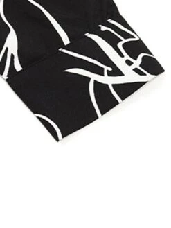 Women's Shirt Dress Casual Dress Mini Dress Outdoor Daily Date Polyester Fashion Modern Shirt Collar Lace Up Button Long Sleeve Fall Winter 2023 Regular Fit Black Geometric S M L XL -HAYz Clothing Shop wzlfsn1695367376143