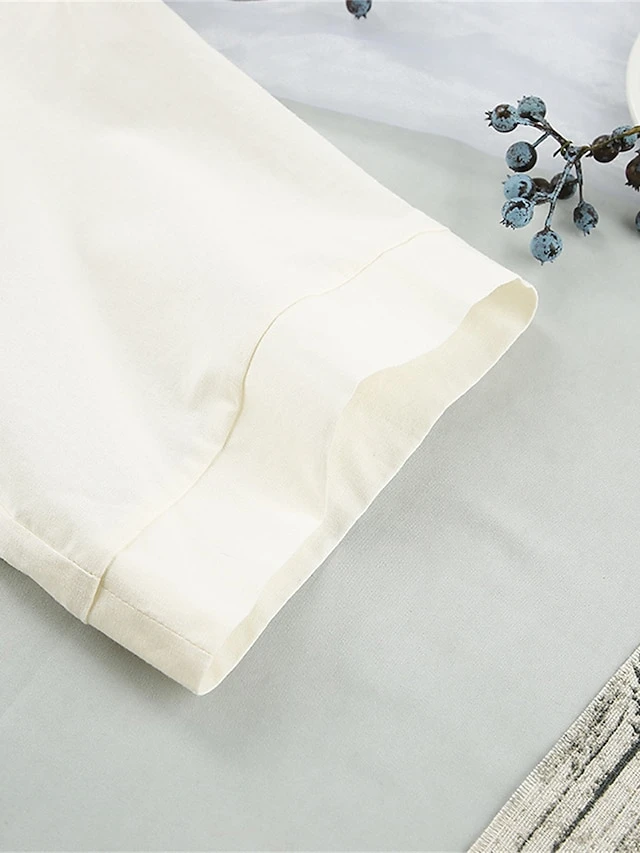 Women's Casual Dress Cotton Linen Dress Mini Dress Cotton Basic Casual Home Daily Vacation V Neck Pocket Short Sleeve Fall Autumn 2023 Loose Fit Apricot Plain S M L 11 Women's Casual Dress Cotton Linen Dress Mini Dress Cotton Basic Casual Home Daily Vacation V Neck Pocket Short Sleeve Fall Autumn 2023 Loose Fit Apricot Plain S M L - Image 11