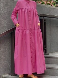 Women's Shirt Dress Casual Dress Cotton Linen Dress Maxi Long Dress Cotton Basic Classic Outdoor Daily Vacation Stand Collar Button Pocket Long Sleeve Spring Fall Winter 2023 Loose Fit Black Red Camel 7 Women's Shirt Dress Casual Dress Cotton Linen Dress Maxi Long Dress Cotton Basic Classic Outdoor Daily Vacation Stand Collar Button Pocket Long Sleeve Spring Fall Winter 2023 Loose Fit Black Red Camel -HAYz Clothing Shop xdsmkm1692784195779