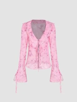 Women's Two Piece Dress Set Casual Dress Skirt Set Outdoor Daily Fashion Streetwear Print Long Dress Maxi Dress V Neck Long Sleeve Floral Slim Pink Green Fall S M L -HAYz Clothing Shop xdyhts1693278426030