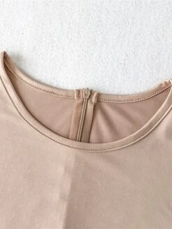 Women's Plus Size Curve Party Dress Bodycon Sheath Dress Plain Midi Dress Short Sleeve Mesh Crew Neck Fashion Party Black White Fall Winter XL XXL 3XL 4XL 5XL -HAYz Clothing Shop xgacxu1694151474650