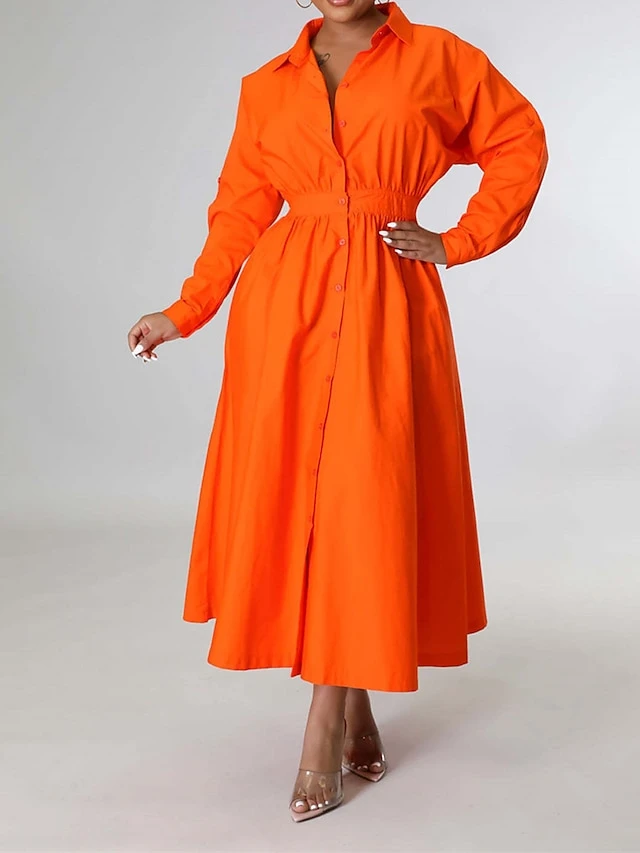 Women's Shirt Dress Casual Dress Swing Dress Maxi Long Dress Outdoor Daily Vacation Cotton And Linen Fashion Casual Shirt Collar Button Rolled Cuff Long Sleeve Spring Fall Winter 2023 Slim Black 14 Women's Shirt Dress Casual Dress Swing Dress Maxi Long Dress Outdoor Daily Vacation Cotton And Linen Fashion Casual Shirt Collar Button Rolled Cuff Long Sleeve Spring Fall Winter 2023 Slim Black - Image 14