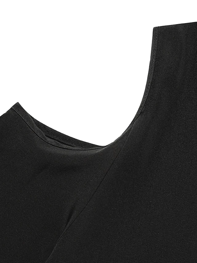 Women‘s Plus Size Curve Holiday Dress Solid Color V Neck Ruched Short Sleeve Fall Spring Basic Casual Short Mini Dress Daily Back To School Dress Print 5 Women‘s Plus Size Curve Holiday Dress Solid Color V Neck Ruched Short Sleeve Fall Spring Basic Casual Short Mini Dress Daily Back To School Dress Print - Image 5