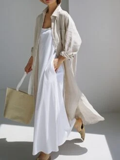 Women's Cotton Linen Dress Casual Dress Swing Dress Maxi Long Dress Cotton Blend Stylish Casual Winter Dress Daily Holiday Shirt Collar Button Pocket Long Sleeve Summer Spring Fall 2022 Loose Fit 27 Women's Cotton Linen Dress Casual Dress Swing Dress Maxi Long Dress Cotton Blend Stylish Casual Winter Dress Daily Holiday Shirt Collar Button Pocket Long Sleeve Summer Spring Fall 2022 Loose Fit -HAYz Clothing Shop xpmrjo1658457831079