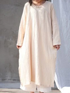 Women's Casual Dress Cotton Linen Dress Loose Dress Maxi Long Dress Linen / Cotton Blend Daily Stylish Outdoor Daily Vacation Crew Neck Split Long Sleeve Spring Fall Winter 2023 Loose Fit Black White 9 Women's Casual Dress Cotton Linen Dress Loose Dress Maxi Long Dress Linen / Cotton Blend Daily Stylish Outdoor Daily Vacation Crew Neck Split Long Sleeve Spring Fall Winter 2023 Loose Fit Black White -HAYz Clothing Shop xzlazg1695014714302