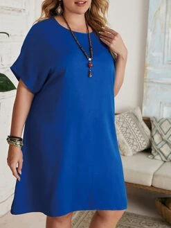 Women‘s Plus Size Curve Casual Dress T Shirt Dress Tee Dress Shift Dress Solid Color Midi Dress Short Sleeve Crew Neck Basic Daily Black Red Spring Summer L 3XL 4XL 5XL 6XL 23 Women‘s Plus Size Curve Casual Dress T Shirt Dress Tee Dress Shift Dress Solid Color Midi Dress Short Sleeve Crew Neck Basic Daily Black Red Spring Summer L 3XL 4XL 5XL 6XL -HAYz Clothing Shop yczmja1672223209252