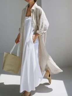Women's Cotton Linen Dress Casual Dress Swing Dress Maxi Long Dress Cotton Blend Stylish Casual Winter Dress Daily Holiday Shirt Collar Button Pocket Long Sleeve Summer Spring Fall 2022 Loose Fit 29 Women's Cotton Linen Dress Casual Dress Swing Dress Maxi Long Dress Cotton Blend Stylish Casual Winter Dress Daily Holiday Shirt Collar Button Pocket Long Sleeve Summer Spring Fall 2022 Loose Fit -HAYz Clothing Shop ydvuvg1658457831512