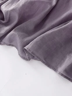 Women's Casual Dress Cotton Linen Dress Midi Dress Linen Basic Classic Outdoor Daily Vacation V Neck Pocket Half Sleeve Fall Autumn 2023 Loose Fit White Navy Blue Purple Plain M L XL 2XL -HAYz Clothing Shop ydyxjj1693202606360