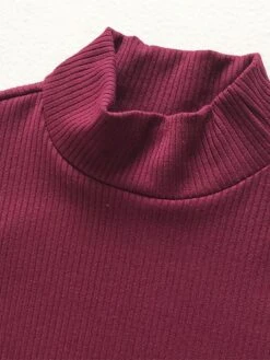 Women's Plus Size Curve Casual Dress Sweater Dress Sheath Dress Plain Midi Dress Long Sleeve Button Split Stand Collar Fashion Daily Black Wine Fall Winter XL XXL 3XL 4XL 5XL -HAYz Clothing Shop yebqcy1694151466543